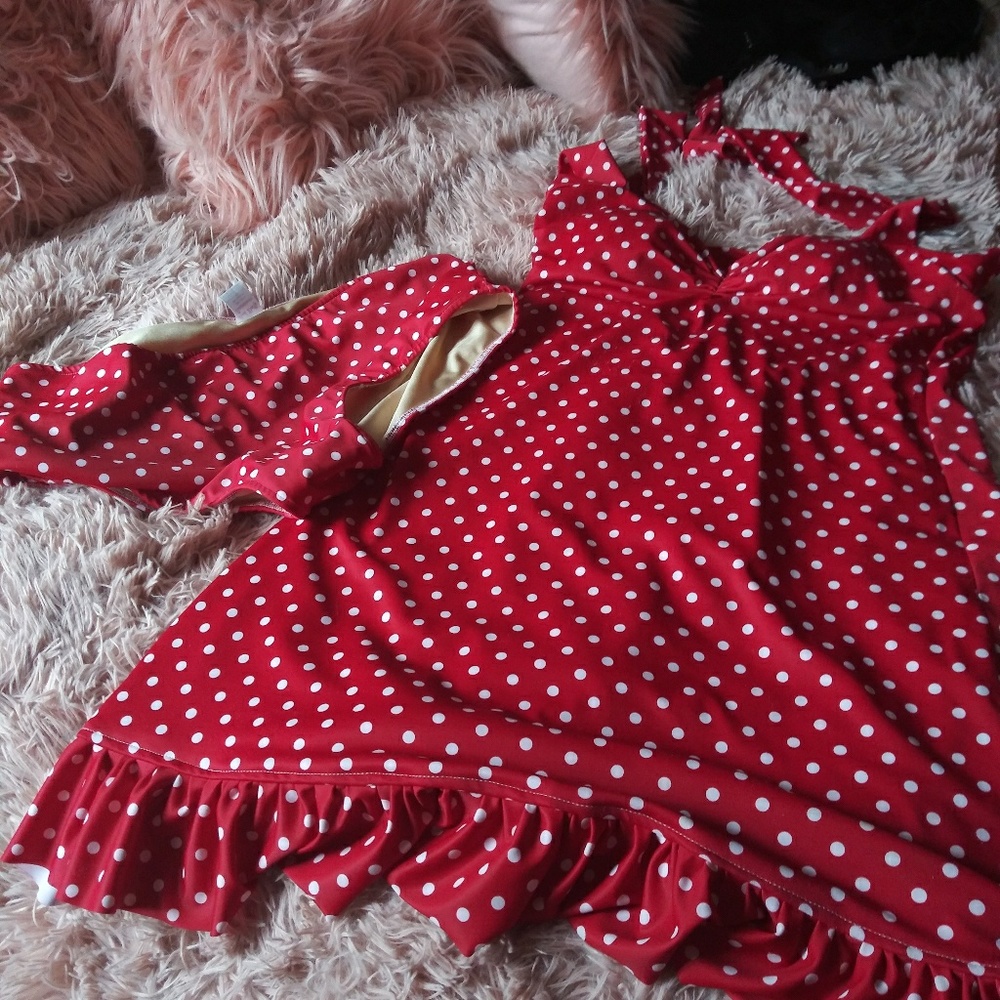 Red Dolly Custom retro swim dress